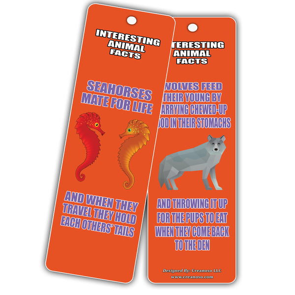 Creanoso Read and Learn About Animals Series 2 Bookmarks (60-Pack) ÃƒÆ’Ã‚Â¢ÃƒÂ¢Ã¢â‚¬Å¡Ã‚Â¬ÃƒÂ¢Ã¢â€šÂ¬Ã…â€œ Fun Learning Collection Cards