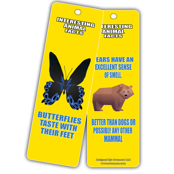 Creanoso Facts About Animals Series 2 Bookmarks (30-Pack) ÃƒÆ’Ã‚Â¢ÃƒÂ¢Ã¢â‚¬Å¡Ã‚Â¬ÃƒÂ¢Ã¢â€šÂ¬Ã…â€œ Great Collection Pack for Boys, Girls