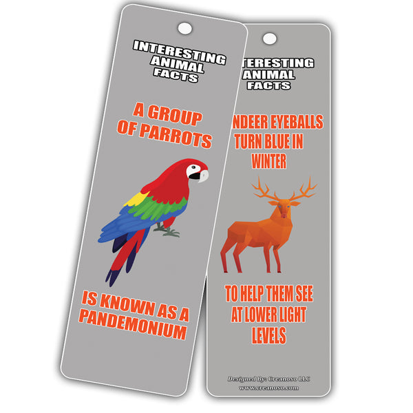 Creanoso Facts About Animals Series 2 Bookmarks (30-Pack) ÃƒÆ’Ã‚Â¢ÃƒÂ¢Ã¢â‚¬Å¡Ã‚Â¬ÃƒÂ¢Ã¢â€šÂ¬Ã…â€œ Great Collection Pack for Boys, Girls