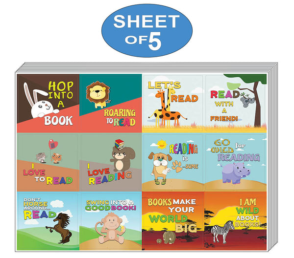 Creanoso Animal Good Reading Stickers for Kids - Teacher Rewards Ideas for Boys, Girls