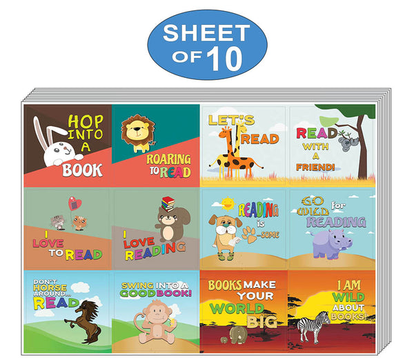 Creanoso Animal Good Reading Stickers for Kids - Teacher Rewards Ideas for Boys, Girls