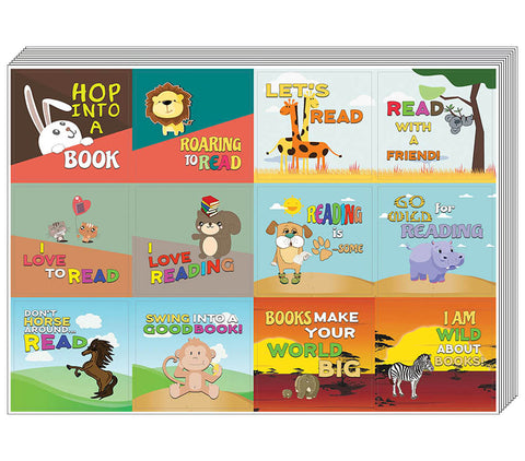 Creanoso Animal Good Reading Stickers for Kids - Teacher Rewards Ideas for Boys, Girls