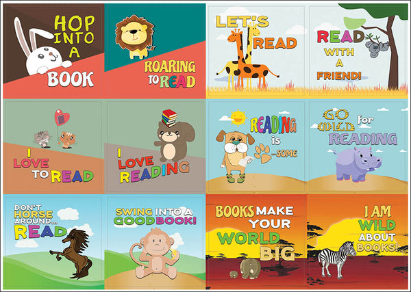 Creanoso Animal Good Reading Stickers for Kids - Teacher Rewards Ideas for Boys, Girls