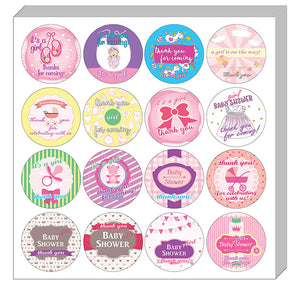 Creanoso Baby Shower Stickers Thank You Cards for Girls (10-Sheet) Ã¢â‚¬â€œ Gifts for Family and Friends