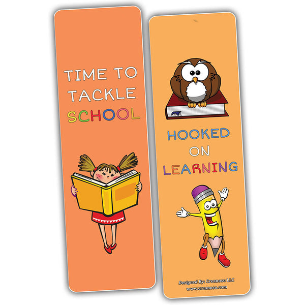 Creanoso Back to School Children Bookmarks Card for Kids ÃƒÂ¢Ã¢â€šÂ¬Ã¢â‚¬Å“ Premium Gift Set