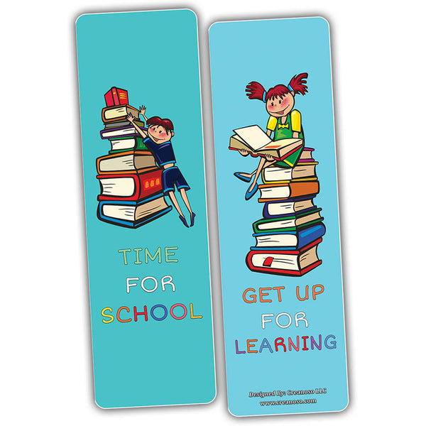 Creanoso Back to School Children Bookmarks Card for Kids ÃƒÂ¢Ã¢â€šÂ¬Ã¢â‚¬Å“ Premium Gift Set