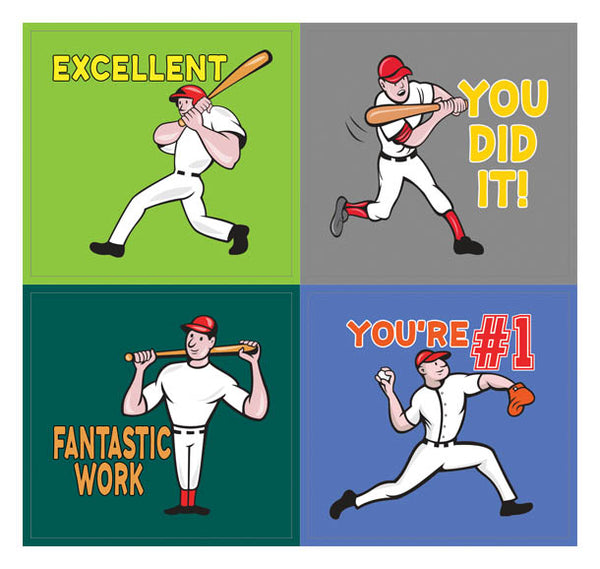 Creanoso Inspiring Positive Motivational (Baseball Series) Stickers Ã¢â‚¬â€œ Sticky Wall Decal