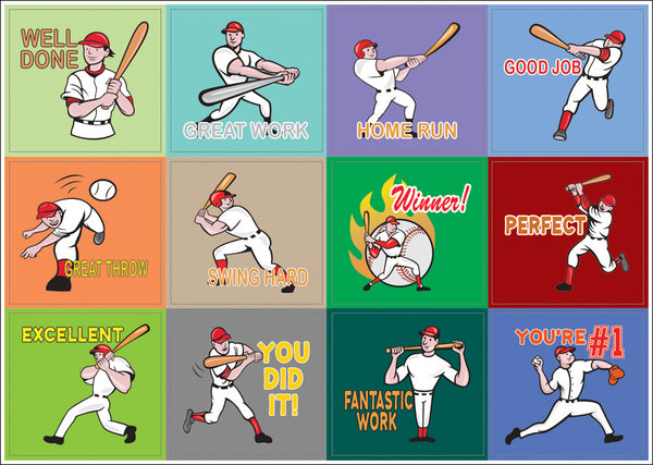 Creanoso Inspiring Positive Motivational (Baseball Series) Stickers Ã¢â‚¬â€œ Sticky Wall Decal