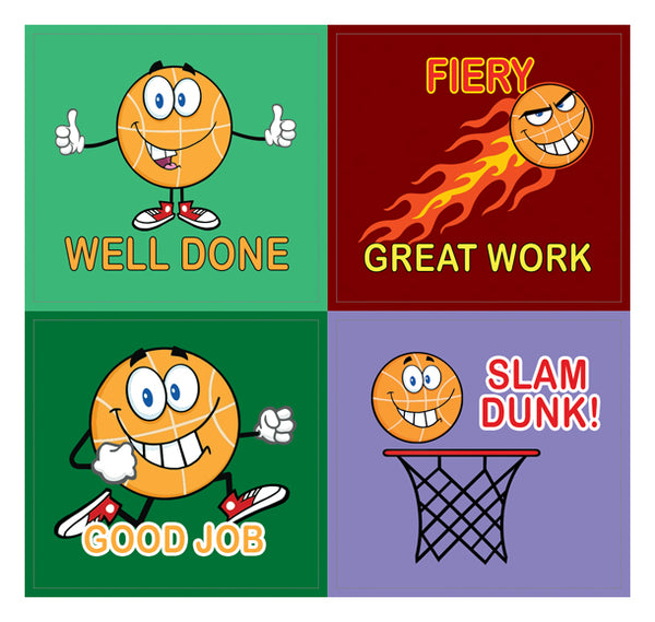 Creanoso Motivational Basketball Sport Series Stickers - Stickies for Boys, Girls, Kids