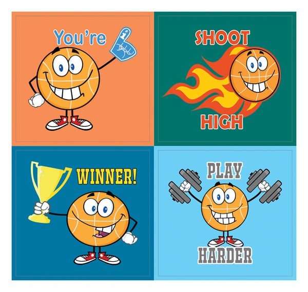 Creanoso Motivational Basketball Sport Series Stickers - Stickies for Boys, Girls, Kids
