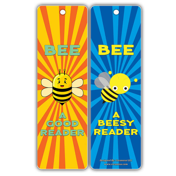 Creanoso Book Reading Bee Bookmarks for Kids (60-Pack) ÃƒÆ’Ã‚Â¢ÃƒÂ¢Ã¢â‚¬Å¡Ã‚Â¬ÃƒÂ¢Ã¢â€šÂ¬Ã…â€œ Fun and Inspiring Words for Book Reading Sessions ÃƒÆ’Ã‚Â¢ÃƒÂ¢Ã¢â‚¬Å¡Ã‚Â¬ÃƒÂ¢Ã¢â€šÂ¬Ã…â€œ Premium Gift Stocking Stuffers for Boys, Girls, Young Readers