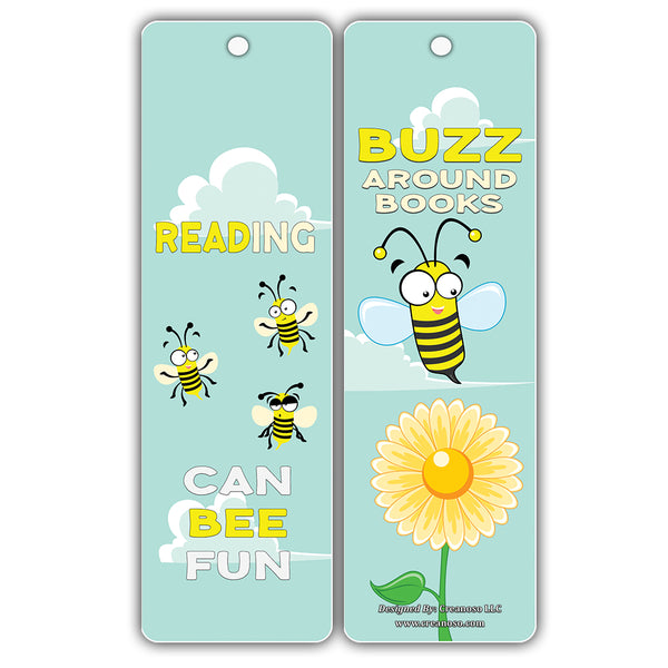 Creanoso Book Reading Bee Bookmarks for Kids (60-Pack) ÃƒÆ’Ã‚Â¢ÃƒÂ¢Ã¢â‚¬Å¡Ã‚Â¬ÃƒÂ¢Ã¢â€šÂ¬Ã…â€œ Fun and Inspiring Words for Book Reading Sessions ÃƒÆ’Ã‚Â¢ÃƒÂ¢Ã¢â‚¬Å¡Ã‚Â¬ÃƒÂ¢Ã¢â€šÂ¬Ã…â€œ Premium Gift Stocking Stuffers for Boys, Girls, Young Readers