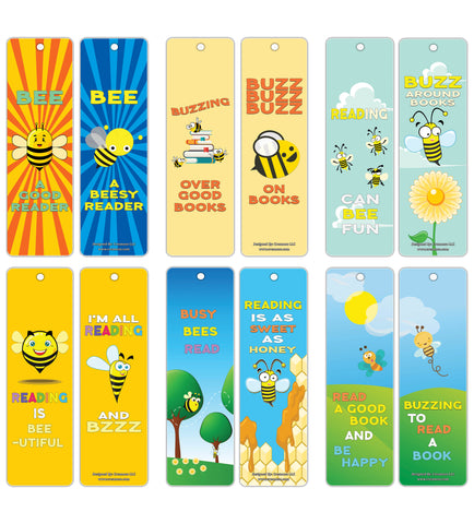 Creanoso Book Reading Bee Bookmarks for Kids (60-Pack) ÃƒÆ’Ã‚Â¢ÃƒÂ¢Ã¢â‚¬Å¡Ã‚Â¬ÃƒÂ¢Ã¢â€šÂ¬Ã…â€œ Fun and Inspiring Words for Book Reading Sessions ÃƒÆ’Ã‚Â¢ÃƒÂ¢Ã¢â‚¬Å¡Ã‚Â¬ÃƒÂ¢Ã¢â€šÂ¬Ã…â€œ Premium Gift Stocking Stuffers for Boys, Girls, Young Readers