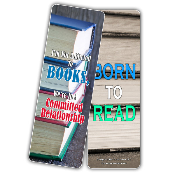 Creanoso Reading Lovers Bookish Bookmarker Cards (30-Pack) ÃƒÆ’Ã‚Â¢ÃƒÂ¢Ã¢â‚¬Å¡Ã‚Â¬ÃƒÂ¢Ã¢â€šÂ¬Ã…â€œ Reading Encouragement Book Sayings
