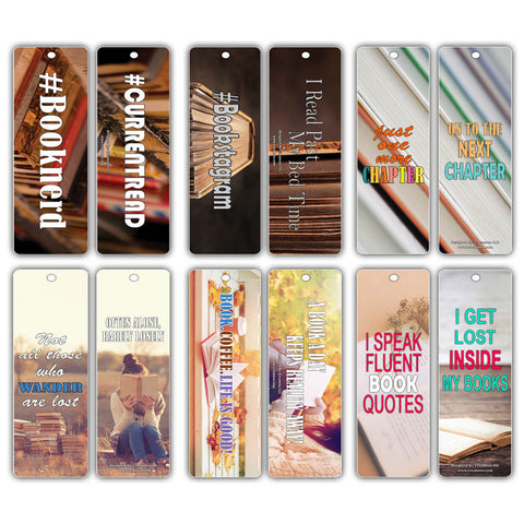 Creanoso Booknerd Reading Lovers Bookmarker Cards (60-Pack) ÃƒÆ’Ã‚Â¢ÃƒÂ¢Ã¢â‚¬Å¡Ã‚Â¬ÃƒÂ¢Ã¢â€šÂ¬Ã…â€œ Great Stocking Stuffers Gift Ideas