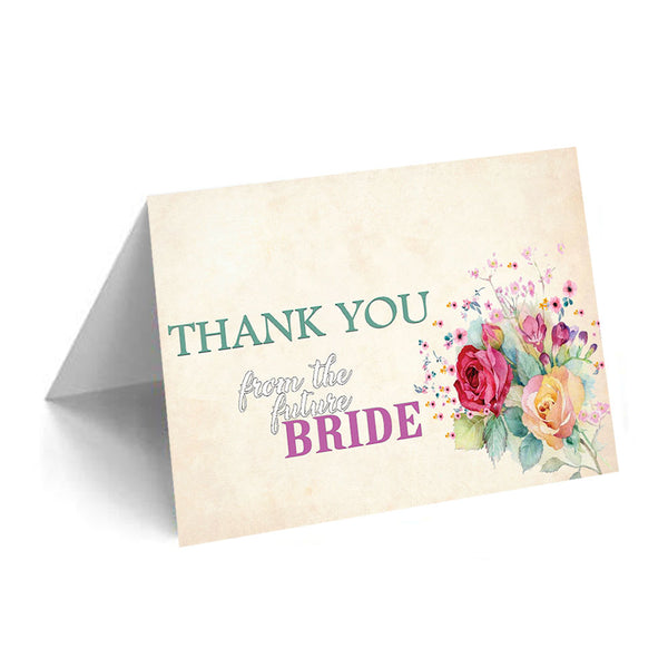 Creanoso Bridal Shower Thank You Cards Ã¢â‚¬â€œ Six Flip Cards Design Assorted Set Ã¢â‚¬â€œ Token Gift Cards