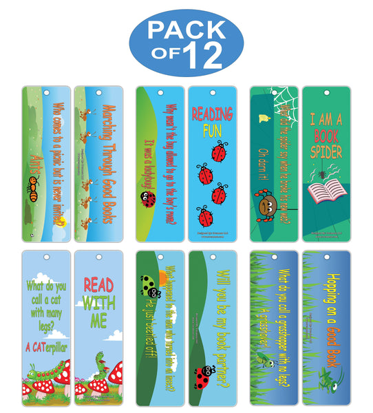 Creanoso Funny Jokes Bug Bookmarkers ÃƒÂ¢Ã¢â€šÂ¬Ã¢â‚¬Å“ Premium Quality Book Clippers for Kids, Boys, Girls