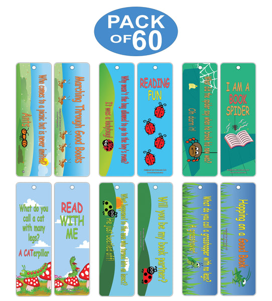 Creanoso Funny Jokes Bug Bookmarkers ÃƒÂ¢Ã¢â€šÂ¬Ã¢â‚¬Å“ Premium Quality Book Clippers for Kids, Boys, Girls