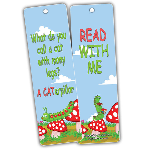 Creanoso Funny Jokes Bug Bookmarkers ÃƒÂ¢Ã¢â€šÂ¬Ã¢â‚¬Å“ Premium Quality Book Clippers for Kids, Boys, Girls
