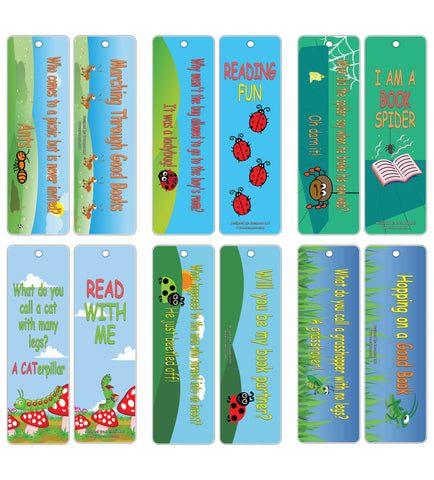 Creanoso Funny Jokes Bug Bookmarkers ÃƒÂ¢Ã¢â€šÂ¬Ã¢â‚¬Å“ Premium Quality Book Clippers for Kids, Boys, Girls