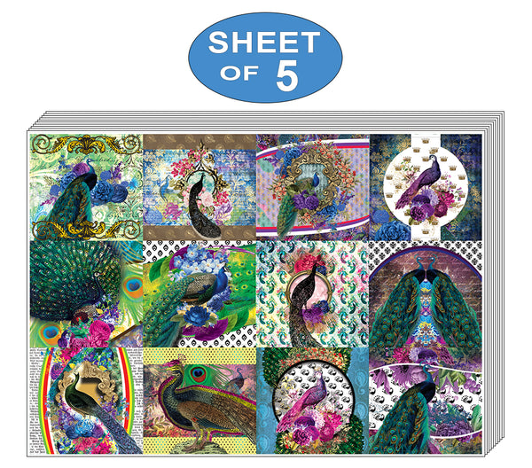 Creanoso Peacock Stickers - Premium Quality Gift Sets Assorted Designs for Children - Classroom Reward Incentives for Students