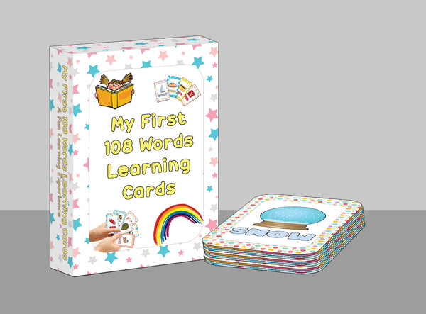Creanoso My First 108 Words Learning Cards (4-Deck) - Premium Quality Gift Ideas for Children, Teens, & Adults for All Occasions - Stocking Stuffers Party Favor & Giveaways