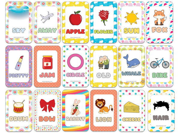 Creanoso My First 108 Words Learning Cards (4-Deck) - Premium Quality Gift Ideas for Children, Teens, & Adults for All Occasions - Stocking Stuffers Party Favor & Giveaways