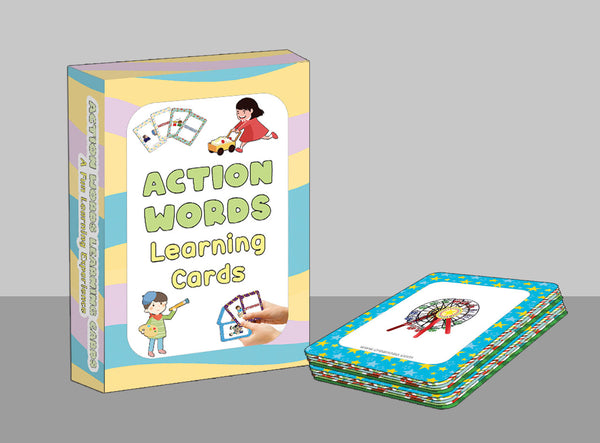 Creanoso Action Words Learning Cards (4-Deck) - Premium Quality Gift Ideas for Children, Teens, & Adults for All Occasions - Stocking Stuffers Party Favor & Giveaways