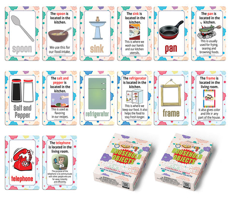 Household Objects Learning Cards (2-Deck)