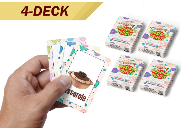 Household Objects Learning Cards (4-Deck)