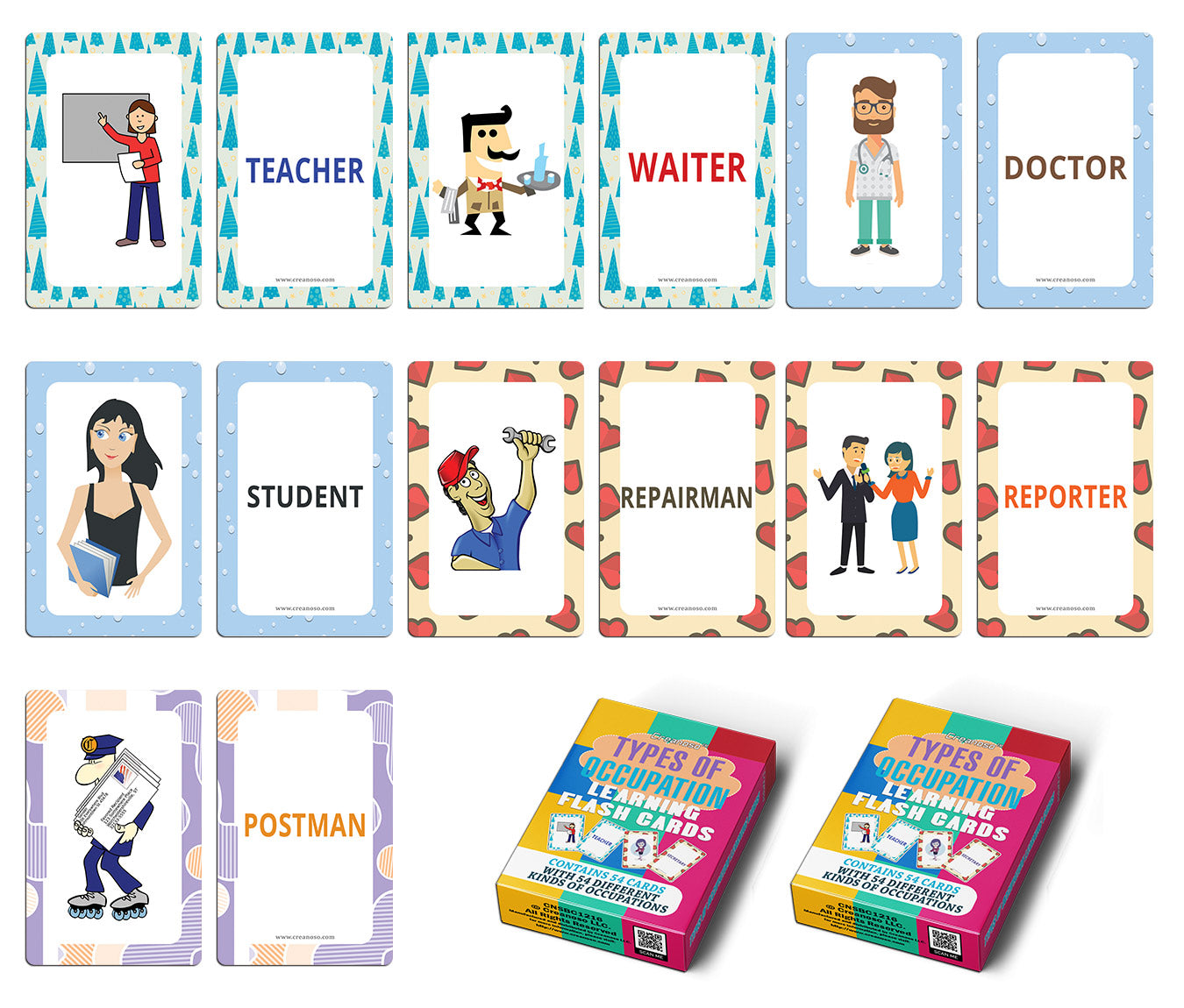 Types of Occupations Learning Cards (2-Deck)