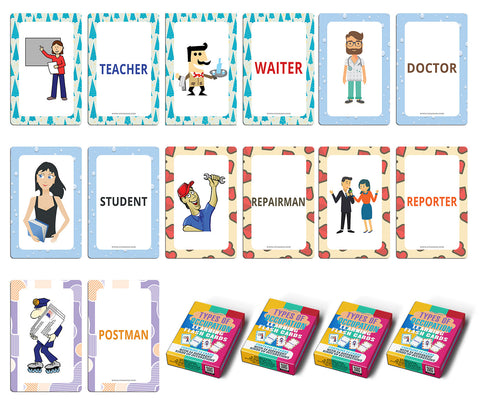 Types of Occupations Learning Cards (4-Deck)