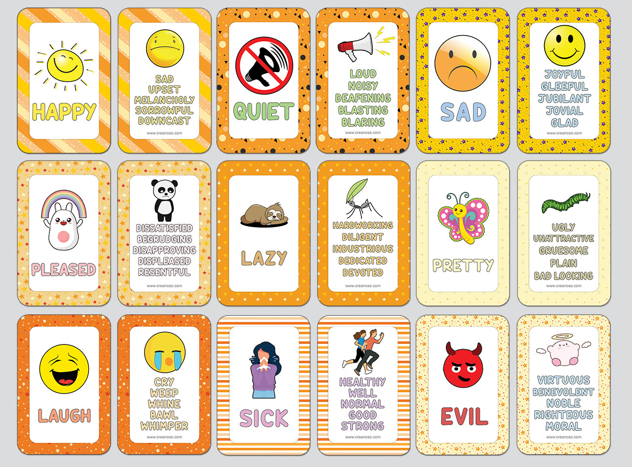 Commonly Used Words and Their Antonyms (2-Deck)