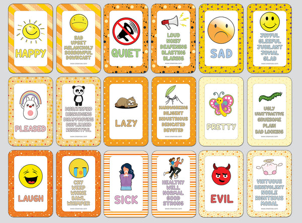 Commonly Used Words and Their Antonyms (2-Deck)