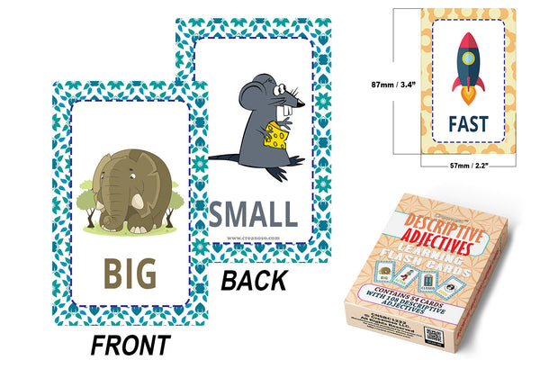 Descriptive Adjectives Learning Cards (1-Deck)