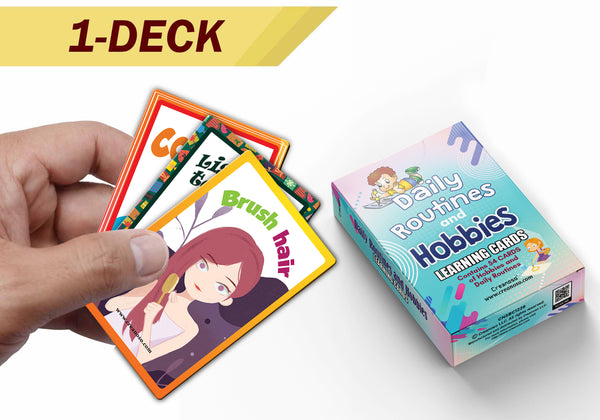 Daily Routines and Hobbies Learning Cards (1-Deck)