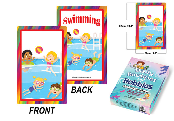 Daily Routines and Hobbies Learning Cards (4-Deck)