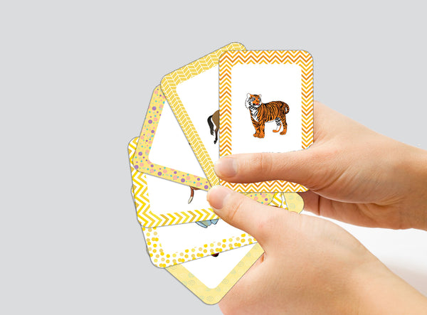 Reptiles, Amphibians and Mammals Learning Cards (1-Deck X 54 Cards)