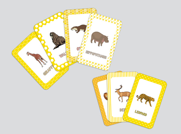 Reptiles, Amphibians and Mammals Learning Cards (1-Deck X 54 Cards)