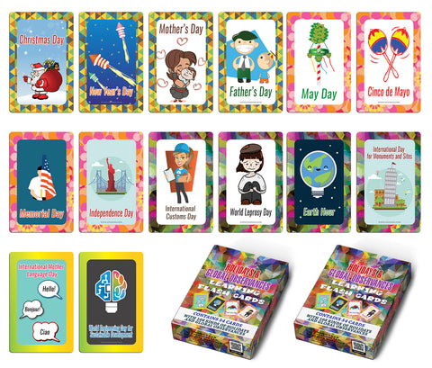 Holidays and Global Observances Learning Cards (2-Deck X 54 Cards)