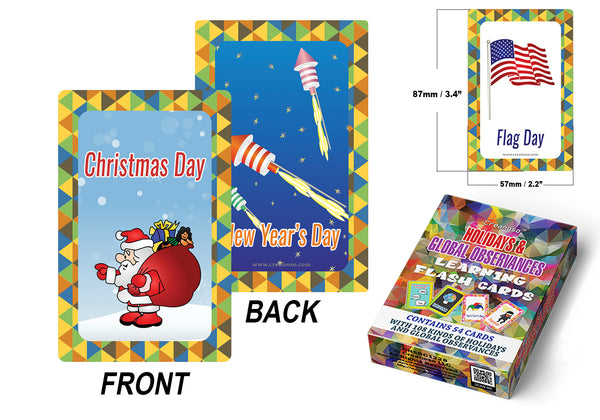 Holidays and Global Observances Learning Cards (1-Deck X 54 Cards)