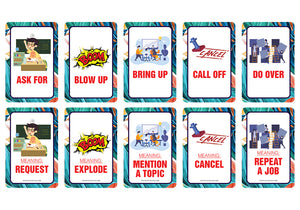 Phrasal Verbs Learning Cards (2-Deck X 54 Cards)