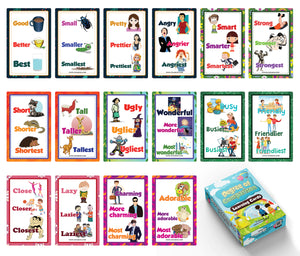 Degree of Comparison Learning Cards (1-Deck X 54 Cards)