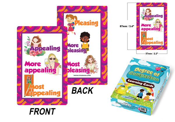 Degree of Comparison Learning Cards (1-Deck X 54 Cards)