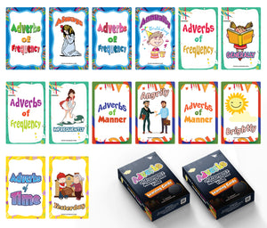 Adverbs of Frequency, Manner and Time Learning Cards (2-Deck X 54 Cards)