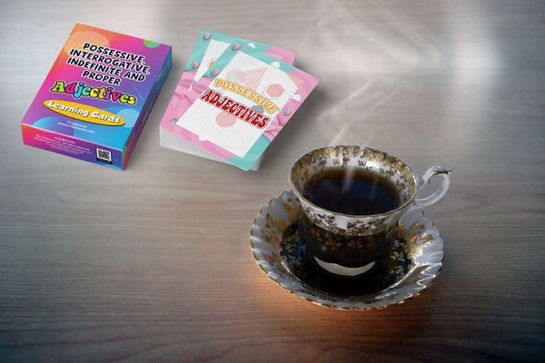 Possessive, Interrogative, Indefinite Adjectives Learning Cards (2-Deck X 54 Cards)