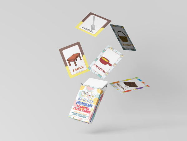Kitchen Vocabulary Learning Cards (2-Deck X 54 Cards)