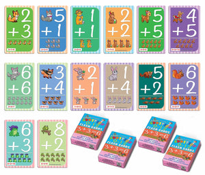 English multiplication Animal teaching playing poker game cards