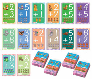 Educational Cute Animals Learning Addition 0-12 Flash Cards for Kids Bulk Set (4-Deck) - Pretty Favors Decor Decal Supply - Stocking Stuffers Gifts for Boys Girls Home Activities - High Quality Cards