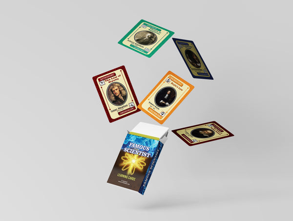 Creanoso Educational Famous Scientists Learning Cards (2-Deck) â€“ Gifts Ideas for Birthday Party Supply